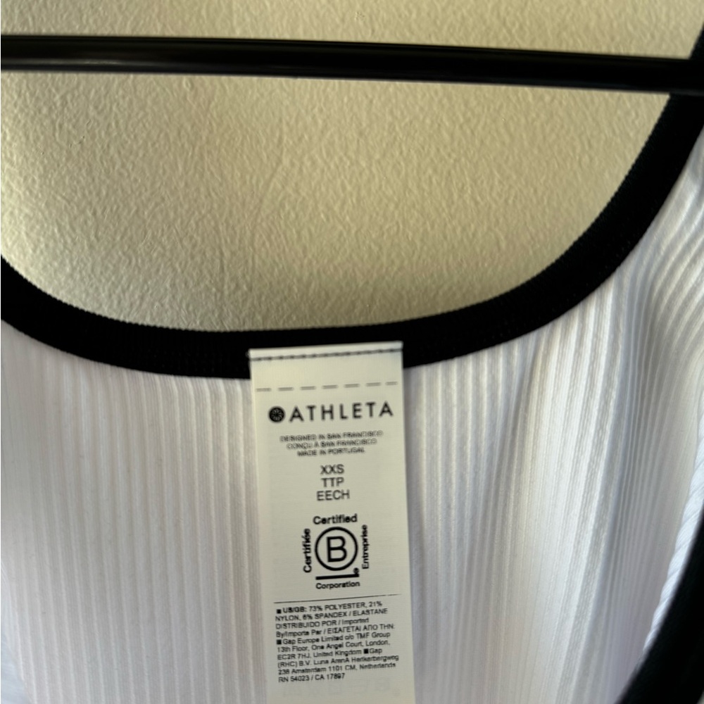 White Ribbed Tank Top - Picture 2 of 3